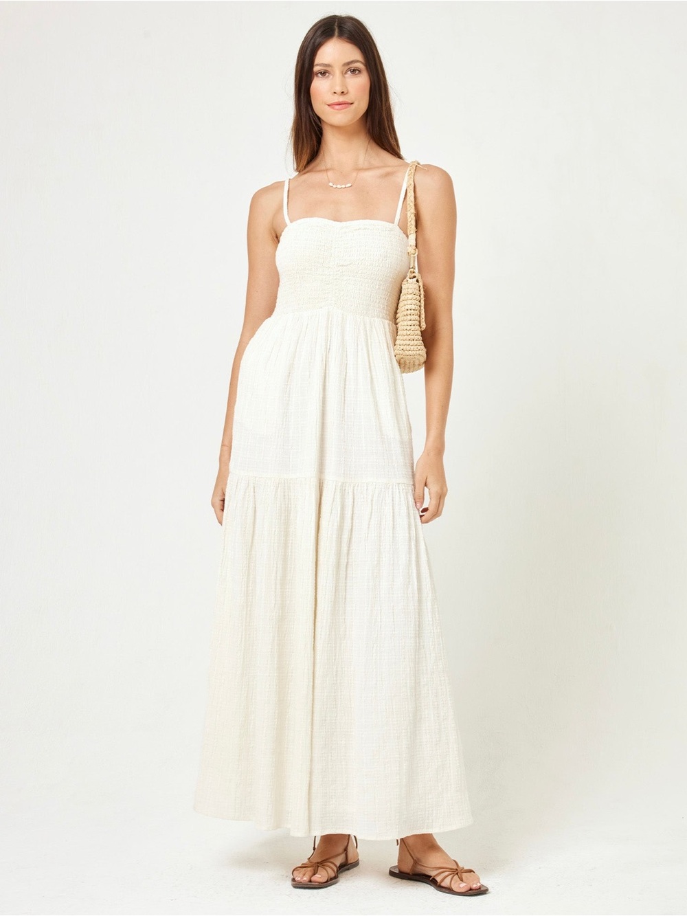 L*Space Mallorca Dress cream size small NWOT